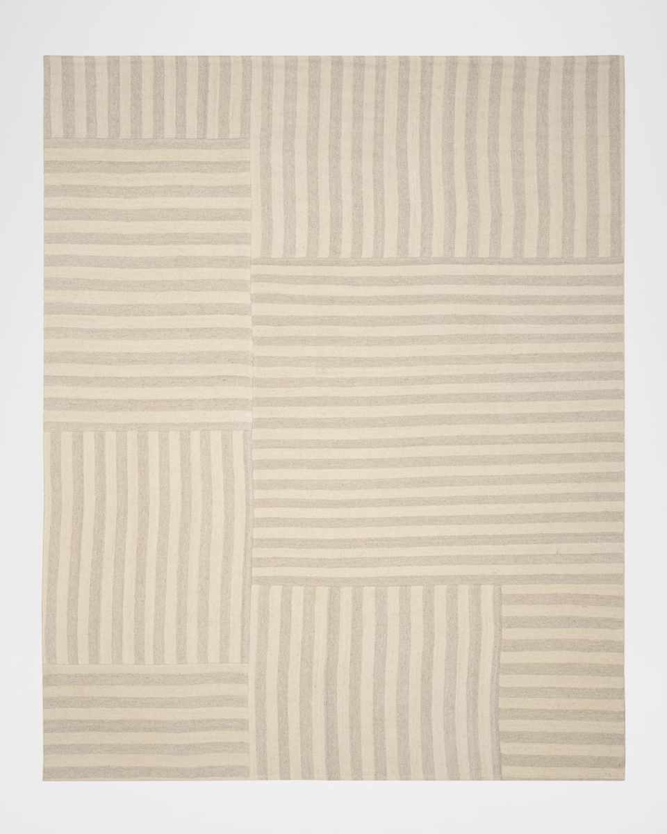Celeste Stripe Patch Hand-Woven Rug, 9' x 12'